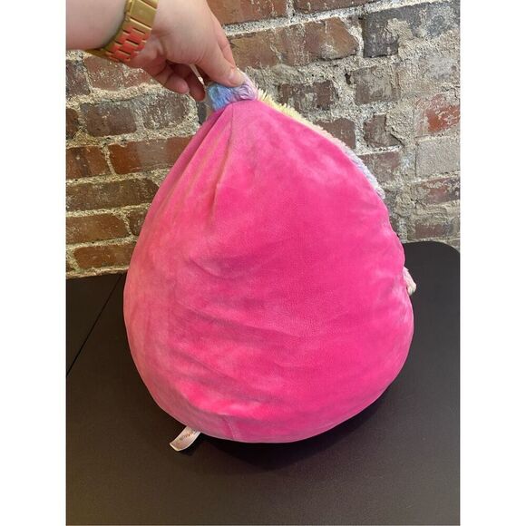 SQUISHMALLOWS Pink/Rainbow/Multi Chick  Poly-Stuffed Toy Lovie Stuffy  Pillow To - Picture 4 of 8